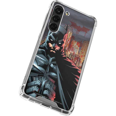 DC Comics Batman The Dark Knight Comic Art in Gotham City Galaxy S24 FE Clear Case